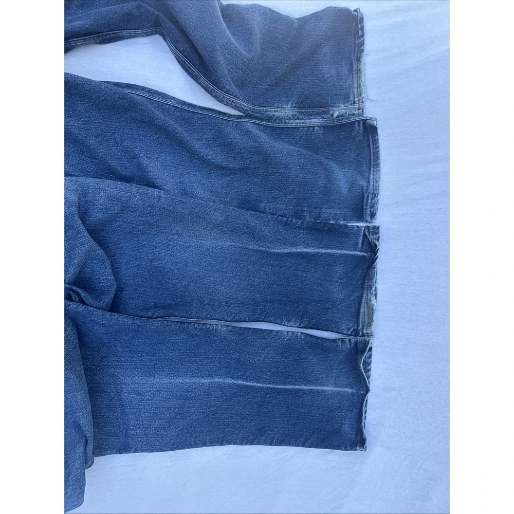 Lot of Origin Maine Jeans Men Blue Sz 40x30 Embroidered Logo Distressed USA Made